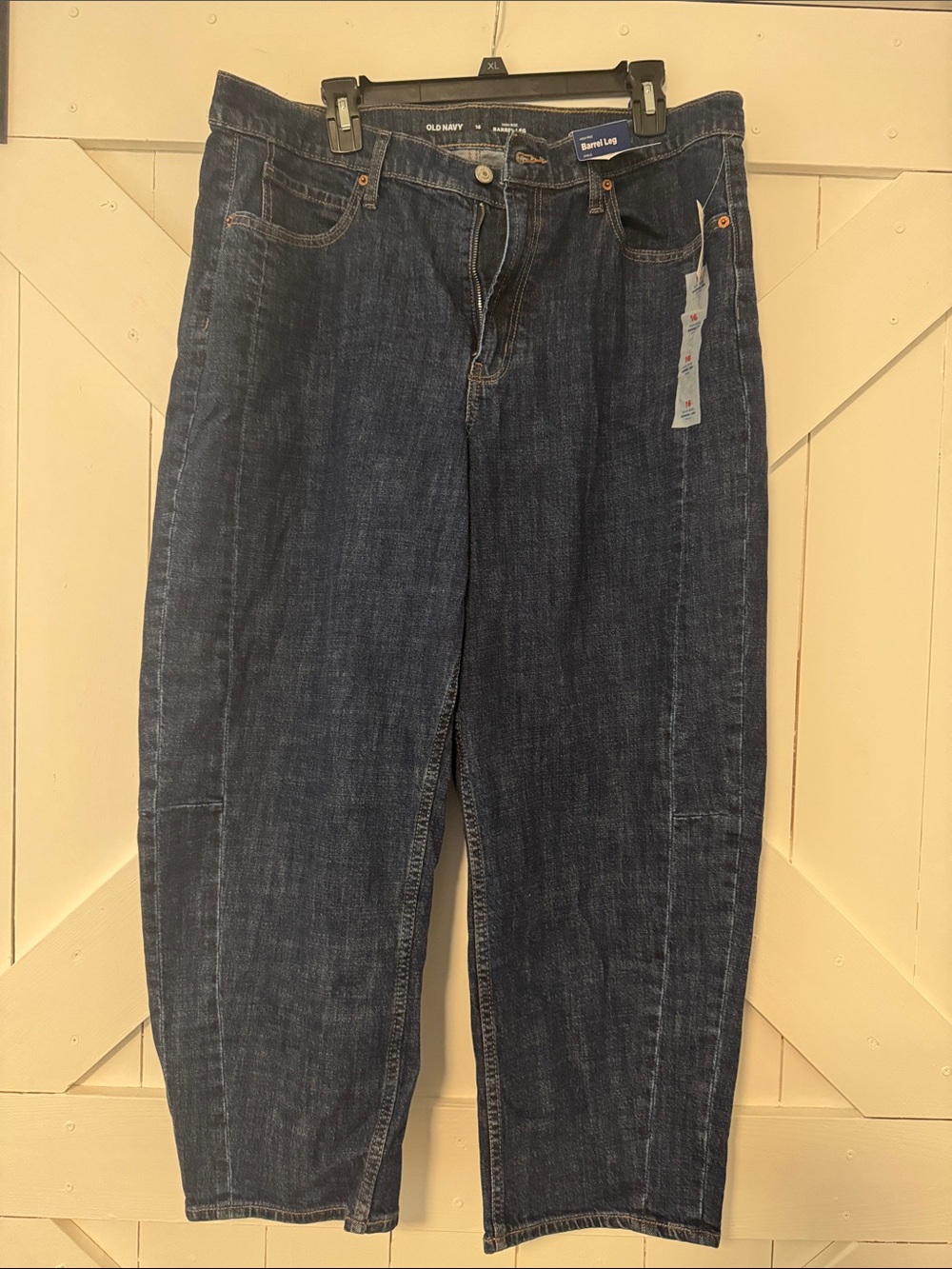 Old Navy Women's High Rise Barrel Jeans | Size 16